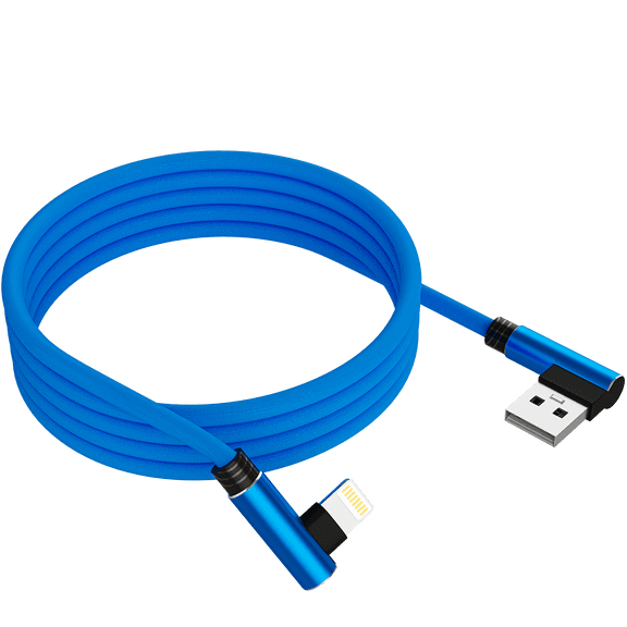 iPhone Lightning Charger, Ironten 3 Pack 6 Ft Blue Apple MFi Certified Cable Nylon Braided Cable Fast Charging Cord Compatible with iPhone 14 13 12 11 Pro Max XR XS X 8 7 6 Plus SE iPad