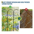 thumbnail image 3 of Gaderth Decorative Metal Garden Fence Panels, 75" Tall Trellis for Climbing Plants, Rust Resistant Outdoor Privacy Screen Plant Support for Roses Vines Patio Balcony Yard, Easy Assembly, 3 of 4