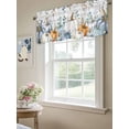thumbnail image 6 of Thanksgiving Fall Pumpkin Leaves Curtain Valances for Windows, Wood Grain Window Valances, Window Treatment Rod Pocket Valance Curtains for Living Room/Kitchen/Bedroom/Bathroom, 54x18inch, 6 of 9
