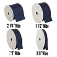 thumbnail image 2 of Threadart Grosgrain Ribbon Rolls - 10 yd rolls - 4 Widths 25 Colors - Solid Colors Ribbed Pattern - For Bows, Decorations, Hair Clips, and More - 1 1/2" (1.5") width - Navy 370, 2 of 9