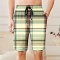 thumbnail image 2 of yillto Men's Plaid Lounge Shorts Sleepwear Pajama Bottoms Elastic Waist Drawstring Pjs Shorts with Pockets, 2 of 6