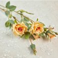 thumbnail image 3 of YO CHO Flores artificiales de seda rosas de alta calidad, ramas largas de 5 cabezas, flores de boda, decoración del hogar para el día de San Valentín, 3 of 5