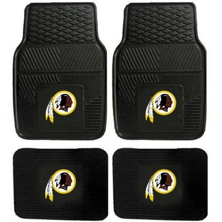 Front and Rear Floor Mats - Vinyl - Car Truck SUV - NFL - Washington Redskins
