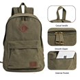 thumbnail image 3 of Mochila universitaria de lona duradera Seemeroad, color verde militar, 3 of 7