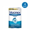 (4 pack) (4 Pack) Mucinex 12 Hour Chest Congestion Expectorant Relief Tablets, 40 Count, Thins & Loosens Mucus