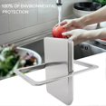 thumbnail image 3 of Stainless Steel Garbage Flap Lid Trash Bin Cover Built-in Balance Swing Flap Garbage Lid for Kitche Silver, 3 of 5