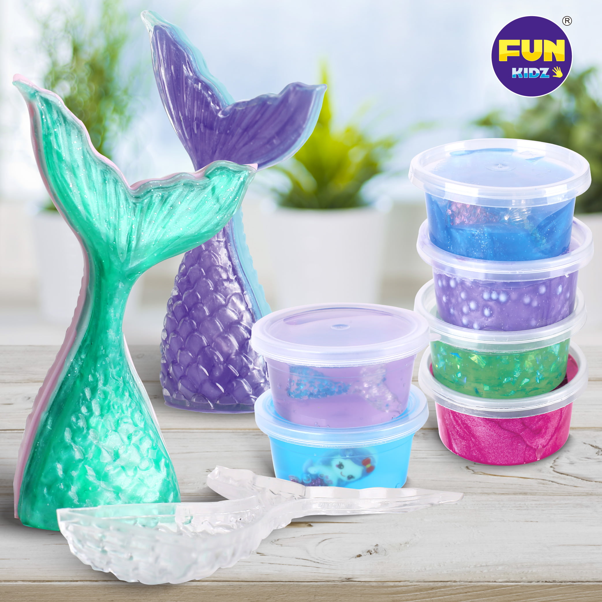 AZRtoys Slime Charms Mud - Beautiful Mermaid Tail Charms Mixing