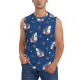 thumbnail image 1 of Bingfone Cute Shark Pattern Men's Tank Tops Workout Sleeveless Tee Shirts Running Beach Tanks for Men-XX-Large, 1 of 7