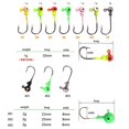 thumbnail image 3 of 100pcs Fishing Hooks Set Multicolor Lead Head Jigs with Single Hook Maggot Grub Soft Lure Outdoor Fishing Accessories, 3 of 9