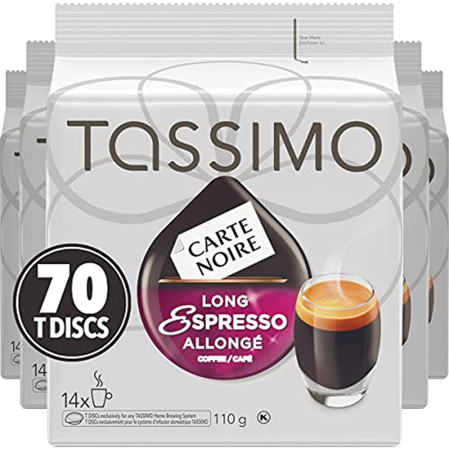 TASSIMO Carte Noire Latte Macchiato Caramel 16 T DISCs - Pack of 5