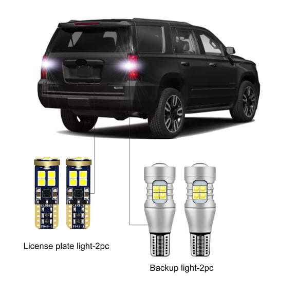 Car LED Bulbs for 2015-2020 Chevrolet Tahoe LED Car Reverse Backup Light License Plate Light CANBUS