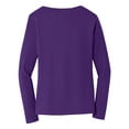 thumbnail image 6 of Womens Long Sleeve Fan Favorite Cotton/Polyester V-Neck Tee Team Purple Small, 6 of 7
