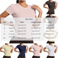 thumbnail image 3 of Women Solid Crew Neck Athletic T-Shirt, Slim Quick Dry Breathable Yoga Top Fitness Loungewear Tee Yellow-crew neck XXL(XXL), 3 of 5
