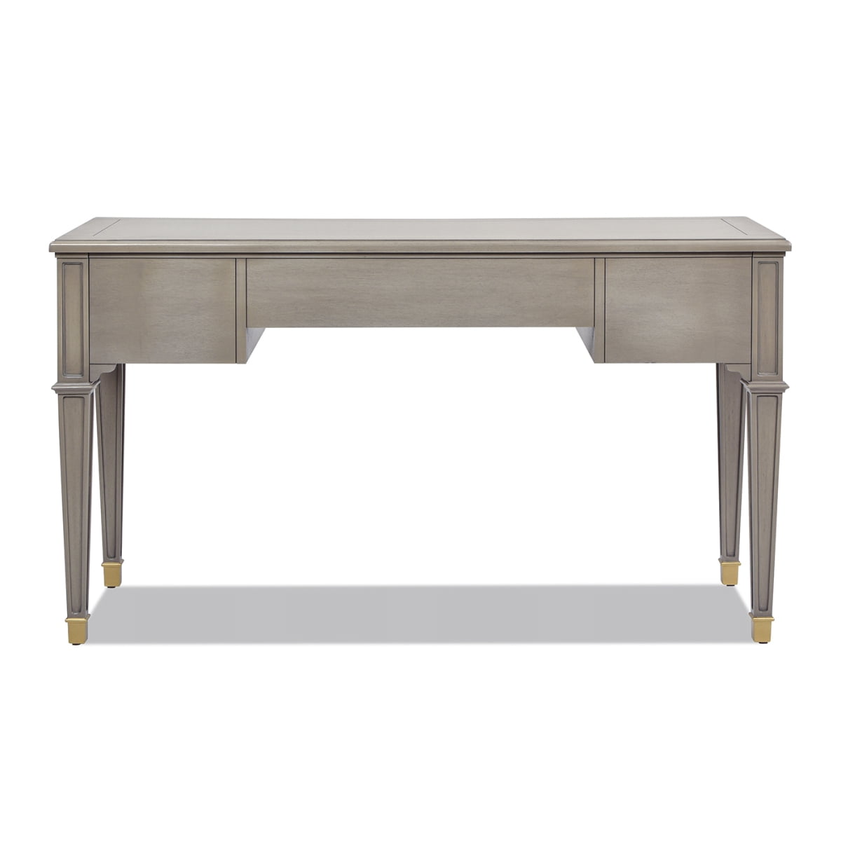 Newboti Furniture Dauphin 55" 3-Drawer Wood Executive Desk Grey Cashmere Rubber Wood & Veneer BN.7752