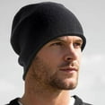 thumbnail image 3 of Tittly Winter Hats Beanie Knit Beanie Winter Hats For Men And Women Warm Soft %26 Stretchy Daily Ribbed Lightweight Toboggan Cap Skull Caps Hats for Women Black One Size, 3 of 5