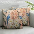 thumbnail image 3 of QZHH  Floral Throw Pillow Cover  Spring Tulip Flowers Narcissus Pink Freesia Blue Aquilegia Leaf  Pillow Cases Home Decorative Cushion Cover for Bed Sofa, 3 of 5