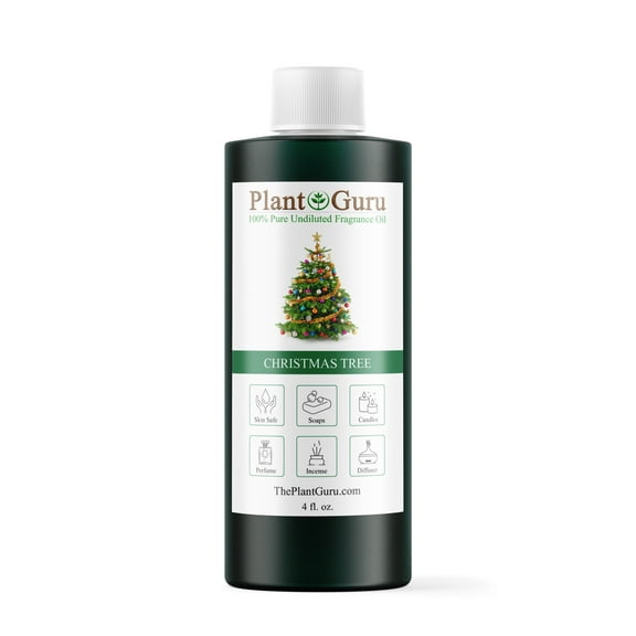Christmas Tree Fragrance Oil 4 fl. oz. Scented Oil for DIY Soap Making, Candles, Bath Bombs, Body Butters. Used In Aromatherapy Diffusers, Burners and Warmers. Great Addition To Lotions and Creams.