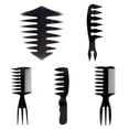 thumbnail image 3 of Hombres Vintage Oil Hair Comb Retro Back Hair Beard Diente Ancho Tenedor Peines (02), 3 of 9