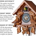 thumbnail image 2 of TIMEGEAR Cuckoo Clock with Night Mode, Singing Bird, Wooden Decorations and Swinging Pendulum (Brown), 2 of 9