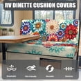 thumbnail image 4 of Qpednta Dahlia Print RV Dinette Cushion Covers Stretch Replacement RV Sofa Covers Camper Car Bench Covers Universal Interior Decorations for RV Campers, 4 of 7