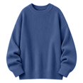 thumbnail image 6 of Endives Women's Sweaters Crew Neck Cable Knit Long Sleeve Pullover Sweater Casual Fall Top XXXXL, 6 of 6