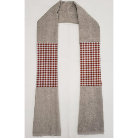 

Red & White Checked Gingham Kitchen Towel Boa / Scarf (Gray)