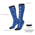 thumbnail image 3 of Daiia Sports Socks Cute Shark Cartoon Printed Novelty Crew Socks for Men Women Knee High Socks Cotton Socks Soft & Breathable Support Unisex Socks, 3 of 9