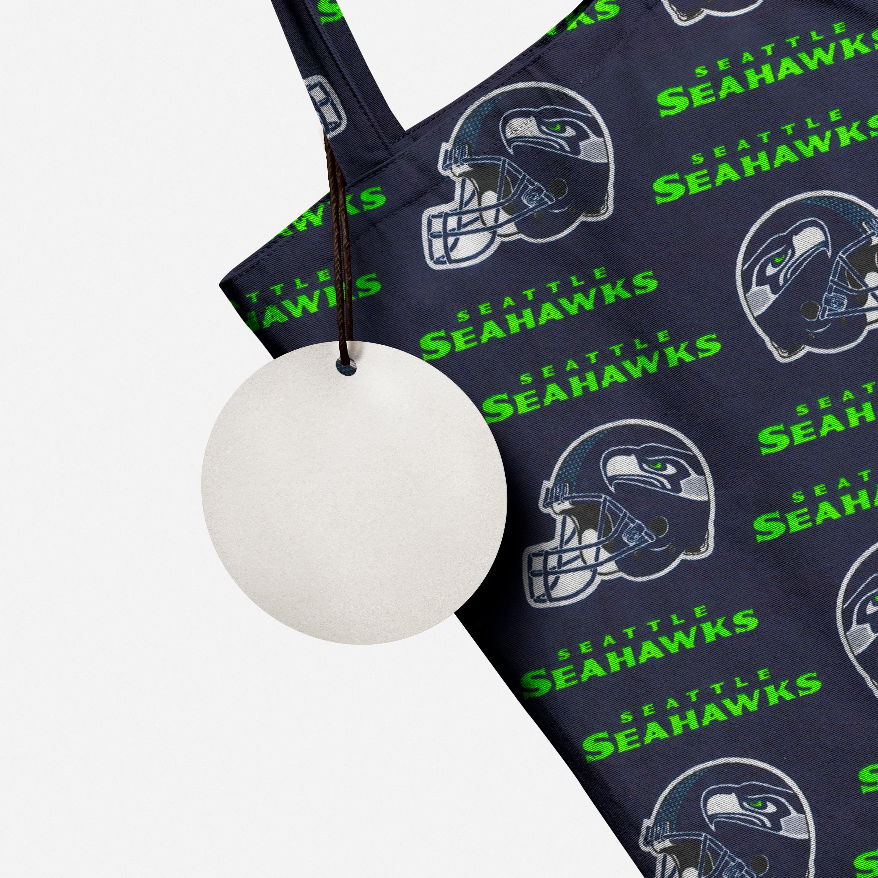 Seattle Seahawks 58" x 2 yd 100% Cotton Logo Baseball Sports Precut Sewing & Craft Fabric, Green and Blue