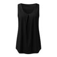 thumbnail image 6 of QUINDOS Womens Tops Ribbed Summer Black Fashion Solid Sleeveless Vest T-shirt Blouse Round Neck Casual Tops Womens Tank Tops, 6 of 8