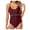 Wine, variant on Easter Swimwear Dress Fashion Womens V Neck Swimsuits Mesh Halter One Piece Monokini Bathing Suit Woman Swimsuit