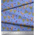 thumbnail image 3 of Soimoi Poly Georgette Fabric Leaves,Floral & Housefly Insects Print Sewing Fabric Yard 52 Inch Wide, 3 of 3