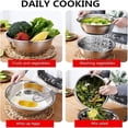 thumbnail image 3 of Gradientiscolor Germany Multifunctional Stainless Steel Basin, Multifunction Stainless Steel Basin, Stainless Steel Shredding & Drainage Chopping Basin with Grater,Strainer and Drain Baske (11.02in), 3 of 7