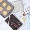 thumbnail image 5 of Yayeee Pot Holders Kitchen Heat Resistant with Pockets 7"x9.8" Cotton Oven Cooking Hot Pads, Dark Purple Floral Pattern, 5 of 7