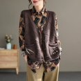 thumbnail image 5 of Women Vintage Embroidery Pockets Button Cardigan Sweater Vest Y2K Female Simple Casual V Neck Sleeveless Loose Knitted Waistcoat, 5 of 5