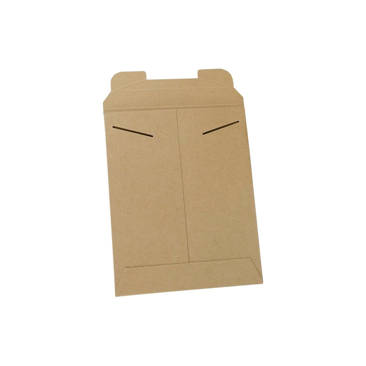 SSBM Rigid Brown Kraft Cardboard Mailers, 7" x 9" with Tear Strip Self Seal Shipping Mailing Envelopes 200 Count