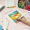 thumbnail image 6 of Ohuhu Alcohol Markers 200 Colors - Chisel & Fine Dual Tip Art Drawing Marker Set, 6 of 9