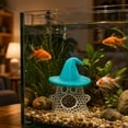 thumbnail image 4 of Floating Ghost Aquarium Hideout, Halloween Witch Hat Fish Tank Shelter Ornament, Hollow Mesh Breeding Cave for Betta Shrimp Small Fish, Safe Adjustable Decor for Halloween Tank, 4 of 6
