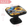 thumbnail image 4 of 4 Pcs Square Cabinet Handle Drawer Pulls Sunflower Butterfly Knobs with Screws Furniture Office Cabinet Knob Decoration, 4 of 7