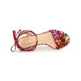 thumbnail image 4 of BLISSFUL STEP Women's Opened Toe Chunky Mid Heeled Lace Up Sandals Red (Size 7), 4 of 6