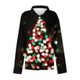thumbnail image 5 of Uootdi Christmas Blouses for Women Dressy Casual Button Down Long Sleeve Shirts for Women Collared Cute Christmas Printed Gift T ops Business, 5 of 5