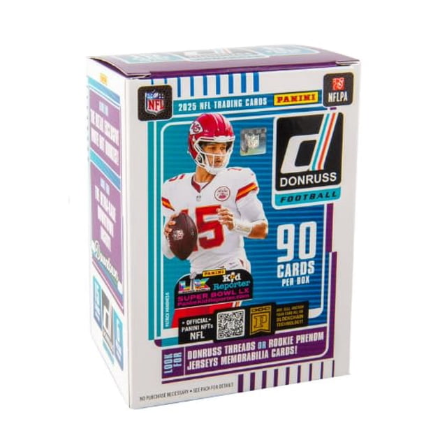 Caja Blaster de tarjetas coleccionables de fútbol americano Donruss 2025, 90 tarjetas
