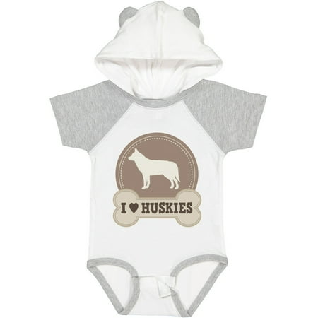 

Inktastic Husky Dog I Love Huskies Gift Baby Boy or Baby Girl Bodysuit
