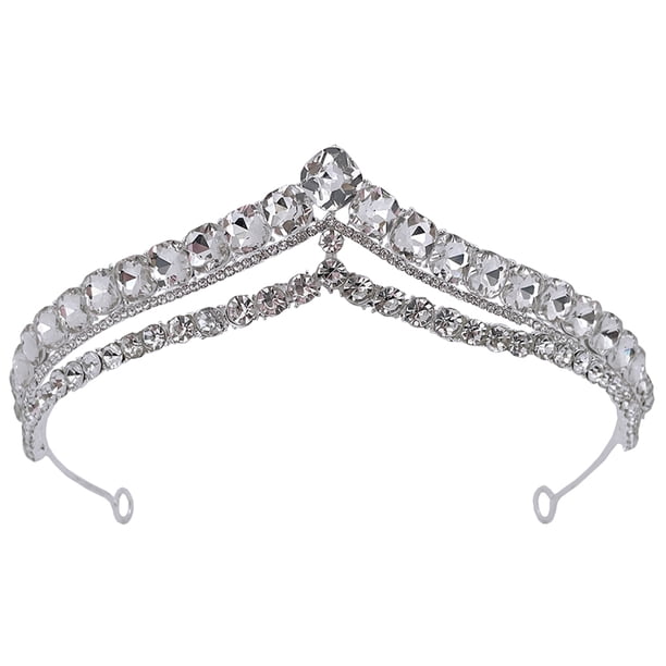 KAKOWELY Tiara de diamantes de imitación para fiesta de cumpleaños, diadema de diamantes de imitación para boda, para festival