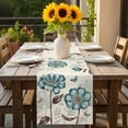thumbnail image 5 of Retro Farm Blue Flowers Butterfly Table Runner-72 Inch Long Country Floral on Letter Table Runners Linen Burlap Tablerunner for Kitchen Dining Room Holiday Party, 5 of 9