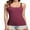 Dark RED, variant on Womens's Cotton Tank Tops Built in Removable Padded Bra Camisole Adjustable Wider Straps Cami Shirts,S-3XL