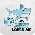 thumbnail image 4 of Inktastic My Aunt Loves Me with Cute Sharks Boys or Girls Baby Bib, 4 of 4