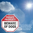 thumbnail image 4 of Private Property Beware of Dogs (5 Pack) 4 inch X 4 inch Octagon Vinyl Label Decal Sticker Weather Resistant, UV Protected for Workplace, Private Property, and Construction Site, Made, 4 of 5