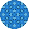 thumbnail image 1 of Ahgly Company Machine Washable Indoor Square Transitional Bright Navy Blue Area Rugs, 3' Square, 1 of 7