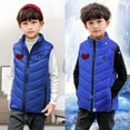 thumbnail image 4 of Gamivast Youth Heated Vest Kids Boys Christmas Printed Zip up Stand Collar Puffer Jackets Multiple Heating Zones and 5-Levels Holiday Rechargeable Quilted Sleeveless Coats Pockets no Power Bank, 4 of 5