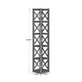 thumbnail image 3 of Weston Home Rebecca X-Frame 5-Shelf Wood Corner Bookcase, Grey, 3 of 6